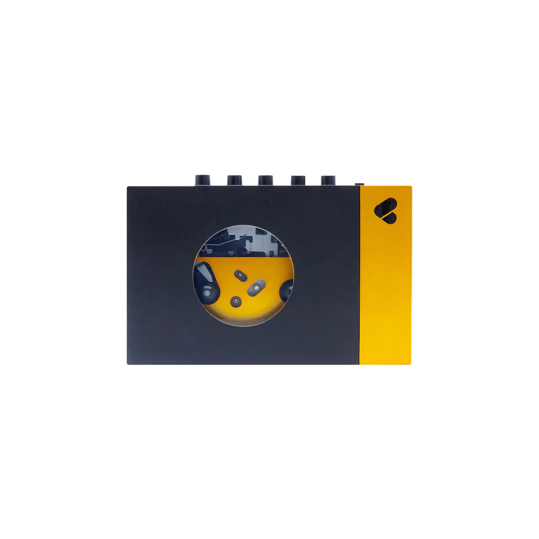 WE ARE REWIND Black & Yellow Cassette Player Amy