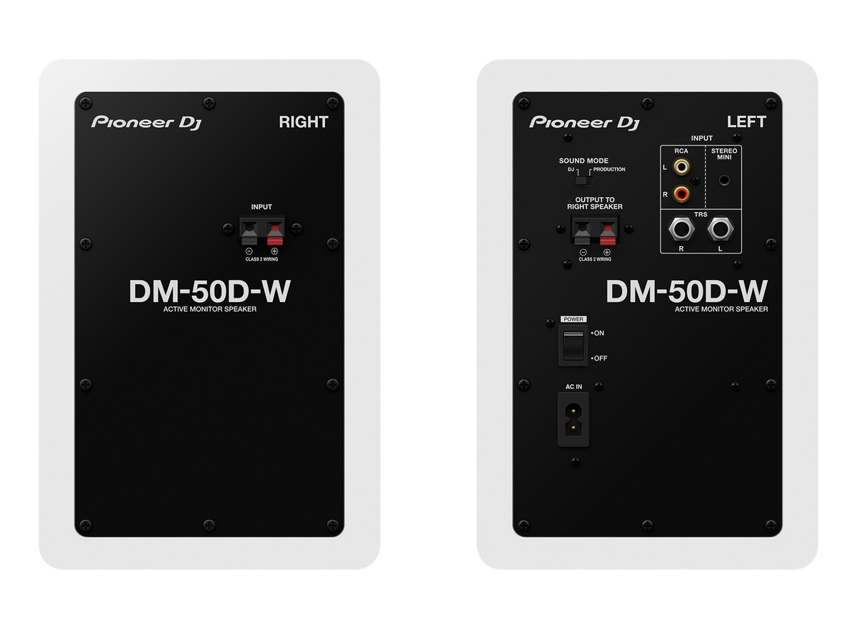Pioneer DJ DM-50D-W White (Pair)